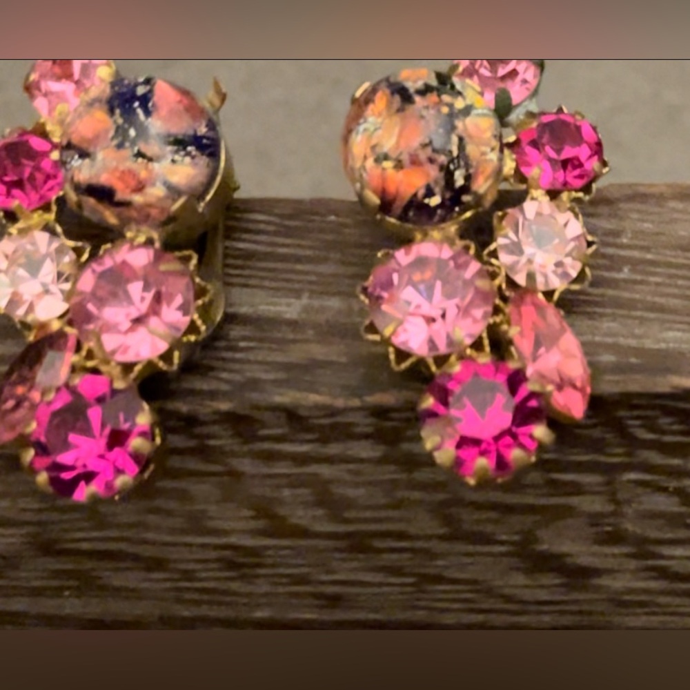True Vintage Juliana Murano Pink Party Earrings #AllThePinks
